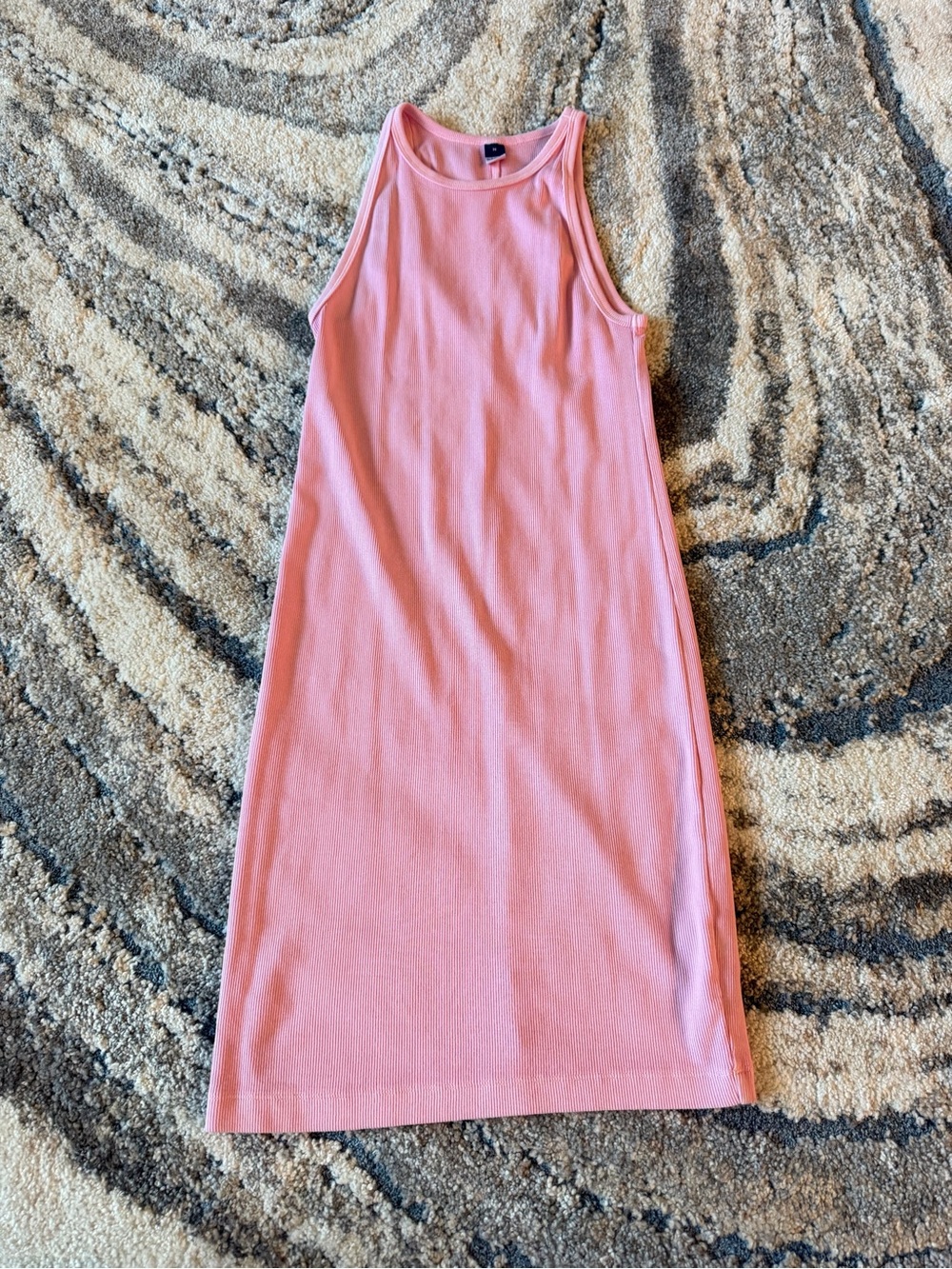 Old Navy Pink Sleeveless Ribbed Mini Tank Dress